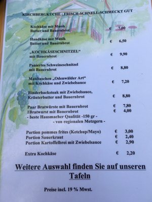 Menu photo 1 Kirchberghäuschen Bensheim, HE Menu photo 1 Kirchberghäuschen Bensheim, HE