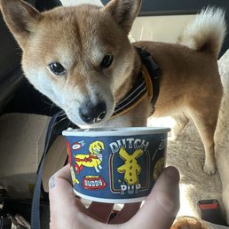 Pup Cup comes with a milk bone too!