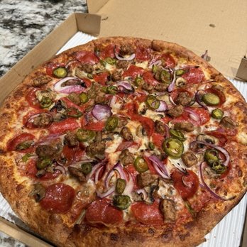 Valentino's Pizza PCH - large 14" build your own pizza ($16.99 + $1.75 for each additional topping) - Pizza Near Me - Long Beach, California Valentino's Pizza PCH - large 14" build your own pizza ($16.99 + $1.75 for each additional topping) - Pizza Near Me - Long Beach, California