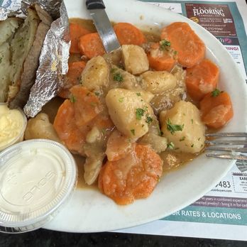 John's Plain & Fancy Diner - Pot roast under the potatoes and carrots - Diners Near Me - Quakertown, Pennsylvania John's Plain & Fancy Diner - Pot roast under the potatoes and carrots - Diners Near Me - Quakertown, Pennsylvania