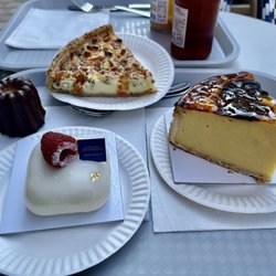 La Pâtisserie des Marseillais - Canele, quiche of the day, flan, a fancy raspberry custard pastry that was AMAZING
