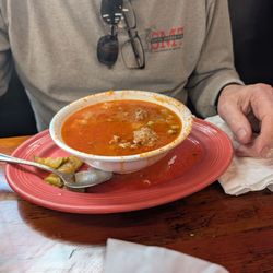 Maya Mexican Restaurant - Albondigas! Tasty! (Senior Jeff behind )