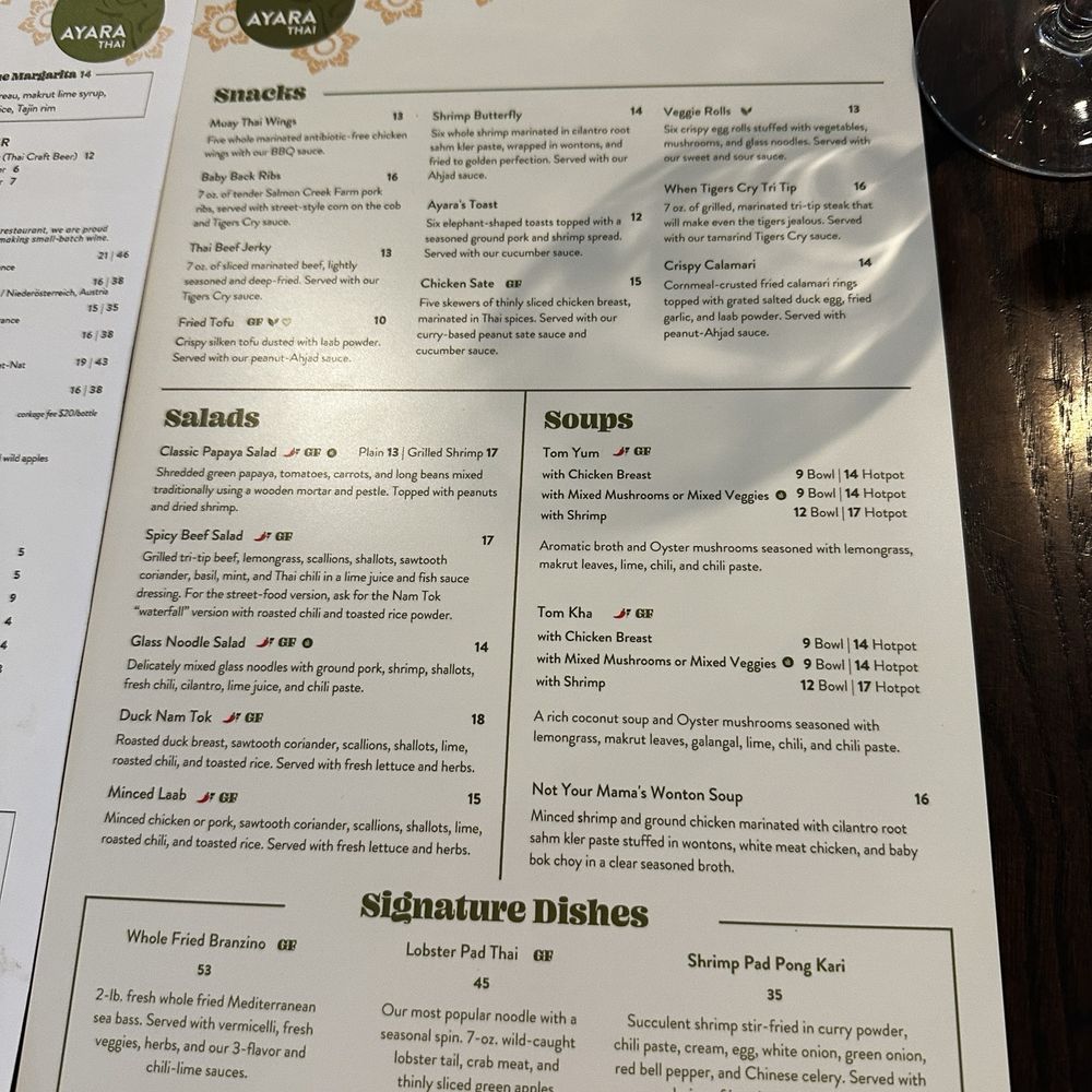 Ayara Thai - Menu - Thai Near Me - Los Angeles, California Ayara Thai - Menu - Thai Near Me - Los Angeles, California