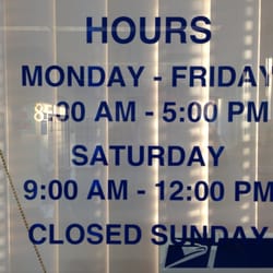 US Post Office - Hours