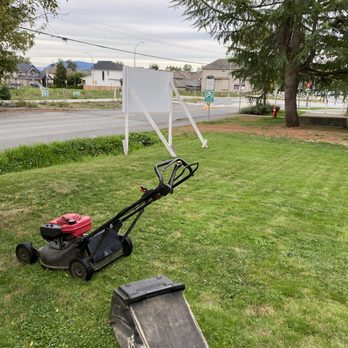 Green Thumb - a lawn mower sitting on the grass - Lawn Services Near Me Green Thumb - a lawn mower sitting on the grass - Lawn Services Near Me