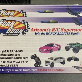 AZ Turn and Burn RC - Business cards - Hobby Shops Near Me - Surprise, Arizona