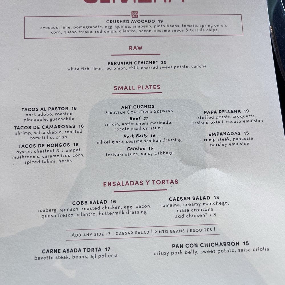 Cimera - Menu - Latin American Near Me - Denver, Colorado Cimera - Menu - Latin American Near Me - Denver, Colorado