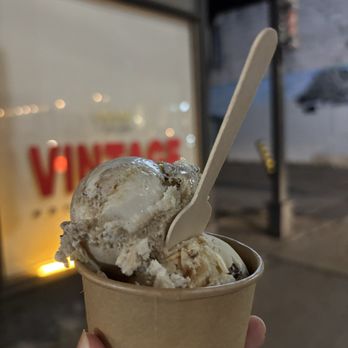 Bang Bang Ice Cream - Split - half tiramisu half peanut butter - Desserts Near Me - Toronto, Ontario