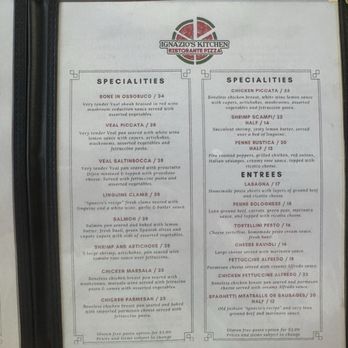 Ignazio’s Kitchen - Menu - Pizza Near Me - Lakewood, Colorado