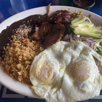 El Chicano Restaurant - Chilaquiles with Carnitas and eggs. - Mexican Near Me - Willits, California