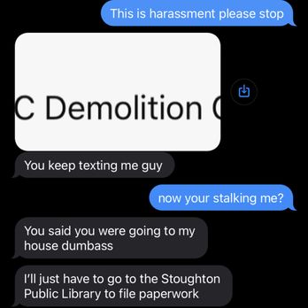 Chrysler Jeep Dodge Ram 24 - Here is 1 screenshot I have where he is clearly stalking and making credible threats - Car Dealers Near Me - Brockton, Massachusetts Chrysler Jeep Dodge Ram 24 - Here is 1 screenshot I have where he is clearly stalking and making credible threats - Car Dealers Near Me - Brockton, Massachusetts
