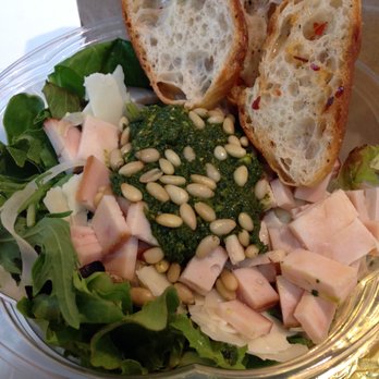 ALIDORO - Capri salad with smoked chicken, basil pesto, pignoli - Sandwiches Near Me - New York, New York ALIDORO - Capri salad with smoked chicken, basil pesto, pignoli - Sandwiches Near Me - New York, New York
