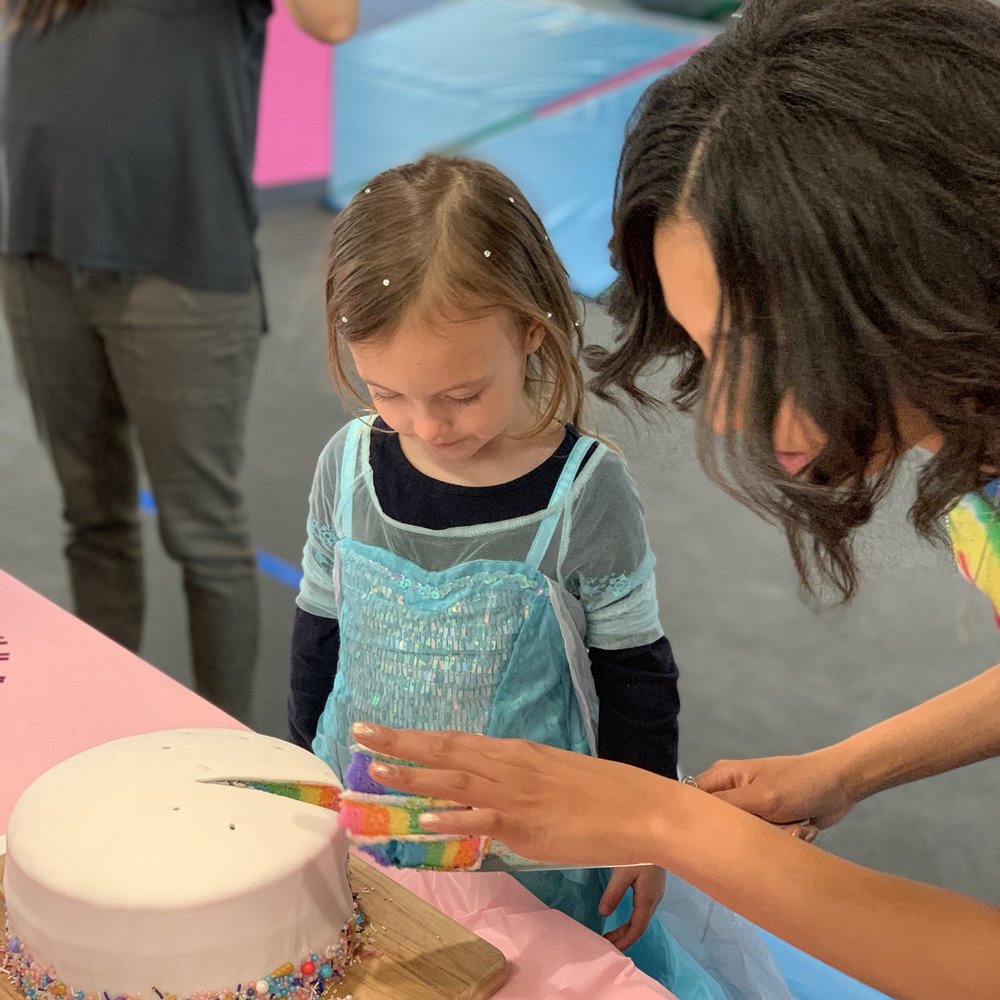 My Gym Carlsbad - My Gym cut and distributed the cake for us! - Gymnastics Near Me - Vista, California