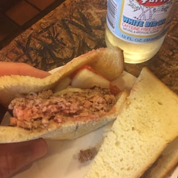 Louis' Lunch - Original Hamburger with Birch Beer - Burgers Near Me - New Haven, Connecticut