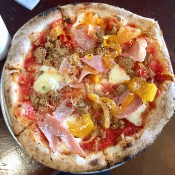 Pizaro's Pizza - 8" with Italian sausage, ham, caramelized onions and bell peppers. - Pizza Near Me - Houston, Texas Pizaro's Pizza - 8" with Italian sausage, ham, caramelized onions and bell peppers. - Pizza Near Me - Houston, Texas