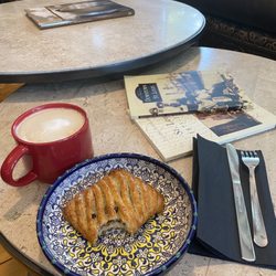 Speakeasy Cafe - Chocolate pastry and chia tea latte