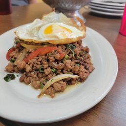 a plate of food on a table a plate of food on a table