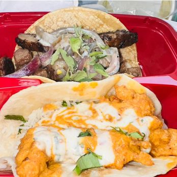 Velvet Taco - #11. Grilled Flank Steak Taco and #3. Spicy Tikka Chicken Taco - New American Near Me - Chicago, Illinois Velvet Taco - #11. Grilled Flank Steak Taco and #3. Spicy Tikka Chicken Taco - New American Near Me - Chicago, Illinois