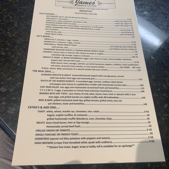 James' Breakfast and More - Menu - Breakfast & Brunch Near Me - Wrentham, Massachusetts