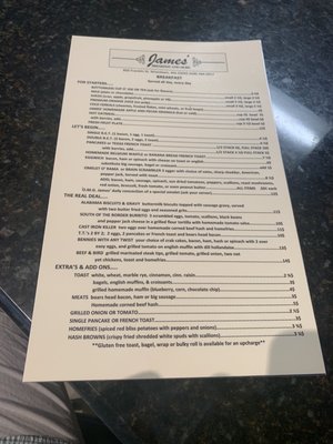 Menu photo 2 James' Breakfast and More Wrentham, MA