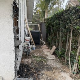 Before - Side yard entrance