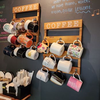 Vintage Cafe - Cute mug racks. - Coffee & Tea Near Me - Schaumburg, Illinois