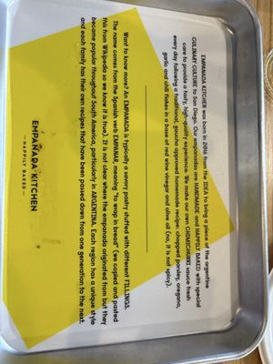 Menu photo 1 Empanada Kitchen San Diego, CA Menu photo 1 Empanada Kitchen San Diego, CA