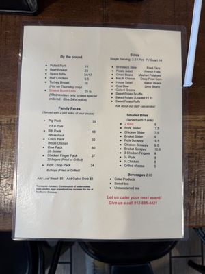 Menu photo 2 Papa Buck's BBQ Metter, GA