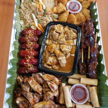 Inihaw Filipino Barbecue - "Boodle Figght - various foods served on banana leaf. Traditionally eaten by hand. Call at least 1 hr ahead to order. Good for 5-6 ppl. Yum! - Barbeque Near Me - Bethlehem, Pennsylvania Inihaw Filipino Barbecue - "Boodle Figght - various foods served on banana leaf. Traditionally eaten by hand. Call at least 1 hr ahead to order. Good for 5-6 ppl. Yum! - Barbeque Near Me - Bethlehem, Pennsylvania