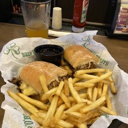 Beef 'O' Brady's - Prime rib sandwich and a sam Adams cold snap