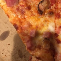Steeple Market - Hawaiian pizza but no pineapple and inedible gross bacon fat