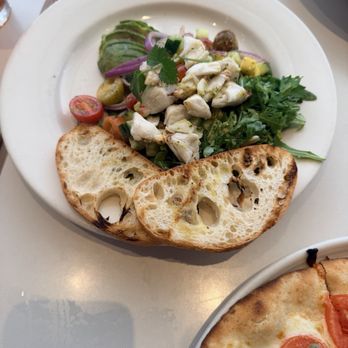 Bazille at Nordstrom - Cilantro Lime Salad w/ grilled chicken and Margherita Pizza - New American Near Me - Torrance, California Bazille at Nordstrom - Cilantro Lime Salad w/ grilled chicken and Margherita Pizza - New American Near Me - Torrance, California
