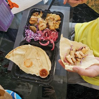 Pita Hot - Chicken kebab Red Cabbage Sumac Onions - Mediterranean Near Me - Fullerton, California