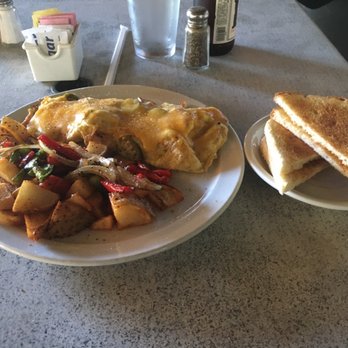Banta Inn - Ham and Cheese plus veggies omelette. Home fries come with grilled veggies as well!! - Steakhouses Near Me - Tracy, California Banta Inn - Ham and Cheese plus veggies omelette. Home fries come with grilled veggies as well!! - Steakhouses Near Me - Tracy, California