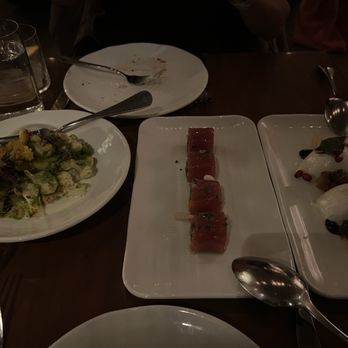 Scarpetta - BURRATA, some sushi fish or tuna tartare - Italian Near Me - New York, New York
