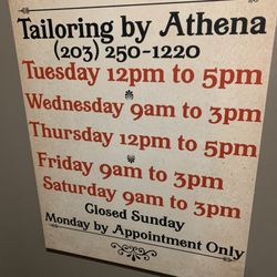 Tailoring By Athena - Hours