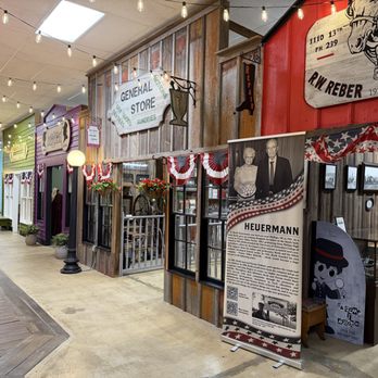 Plainsman Museum - Main Street Boardwalk decorated for America 250 - Museums Near Me - Aurora, Nebraska Plainsman Museum - Main Street Boardwalk decorated for America 250 - Museums Near Me - Aurora, Nebraska