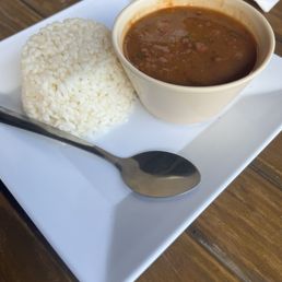 White rice and beans