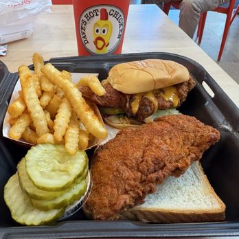 Dave's Hot Chicken - Dave's #3 1 Tender & 1 Slider w/ Fries - Chicken Shop Near Me - Vestavia Hills, Alabama Dave's Hot Chicken - Dave's #3 1 Tender & 1 Slider w/ Fries - Chicken Shop Near Me - Vestavia Hills, Alabama