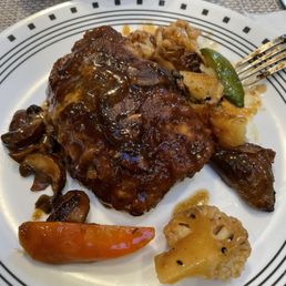 Veal Valdostano with vegetables Veal Valdostano with vegetables