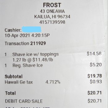 Frost - Ice Cream & Frozen Yogurt Near Me - Kailua, Hawaii