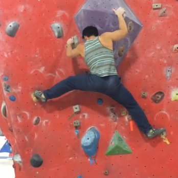 Boulderz Climbing Centre - Me climbing a V2. - Climbing Near Me - Etobicoke, Ontario