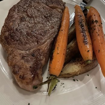 Cafe Aroma - Ribeye- too salty and $45! - Italian Near Me - Idyllwild, California