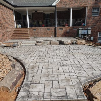 Sam The Concrete Man Burlington - Stamped and stained concrete patio - Masonry/Concrete Near Me - Burlington, North Carolina Sam The Concrete Man Burlington - Stamped and stained concrete patio - Masonry/Concrete Near Me - Burlington, North Carolina