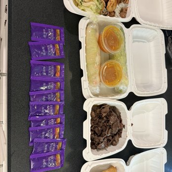Hello Pho - The food and sauce packets - Vietnamese Near Me - Bremerton, Washington