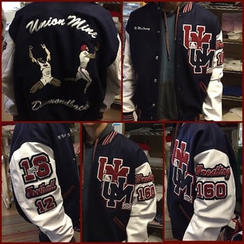 Sierra Stitch Factory - Jean did such an amazing job with my son's letterman's jacket. Way beyond our expectations. - Screen Printing/T-Shirt Printing Near Me - Shingle Springs, California Sierra Stitch Factory - Jean did such an amazing job with my son's letterman's jacket. Way beyond our expectations. - Screen Printing/T-Shirt Printing Near Me - Shingle Springs, California