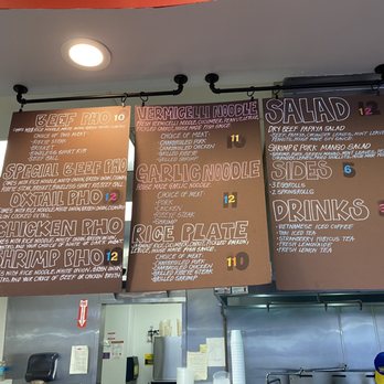 Saigon Eatery - Main menu as you walk in - Noodles Near Me - Torrance, California