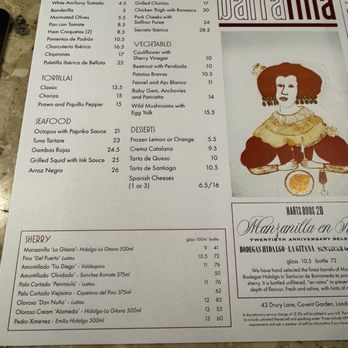 Barrafina - Menu - Tapas/Small Plates Near Me - London, XGL Barrafina - Menu - Tapas/Small Plates Near Me - London, XGL