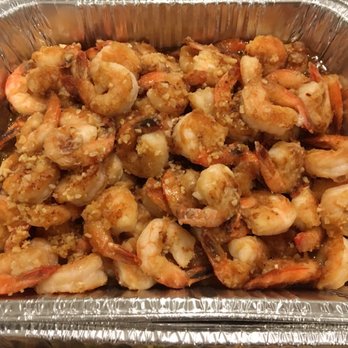 Mama's Ono Bites - Half tray of garlic shrimp--so grateful they're already peeled and so flavorful! - Food Delivery Services Near Me Mama's Ono Bites - Half tray of garlic shrimp--so grateful they're already peeled and so flavorful! - Food Delivery Services Near Me