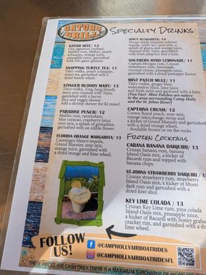 Menu photo 2 Gators Grill Melbourne, FL Menu photo 2 Gators Grill Melbourne, FL